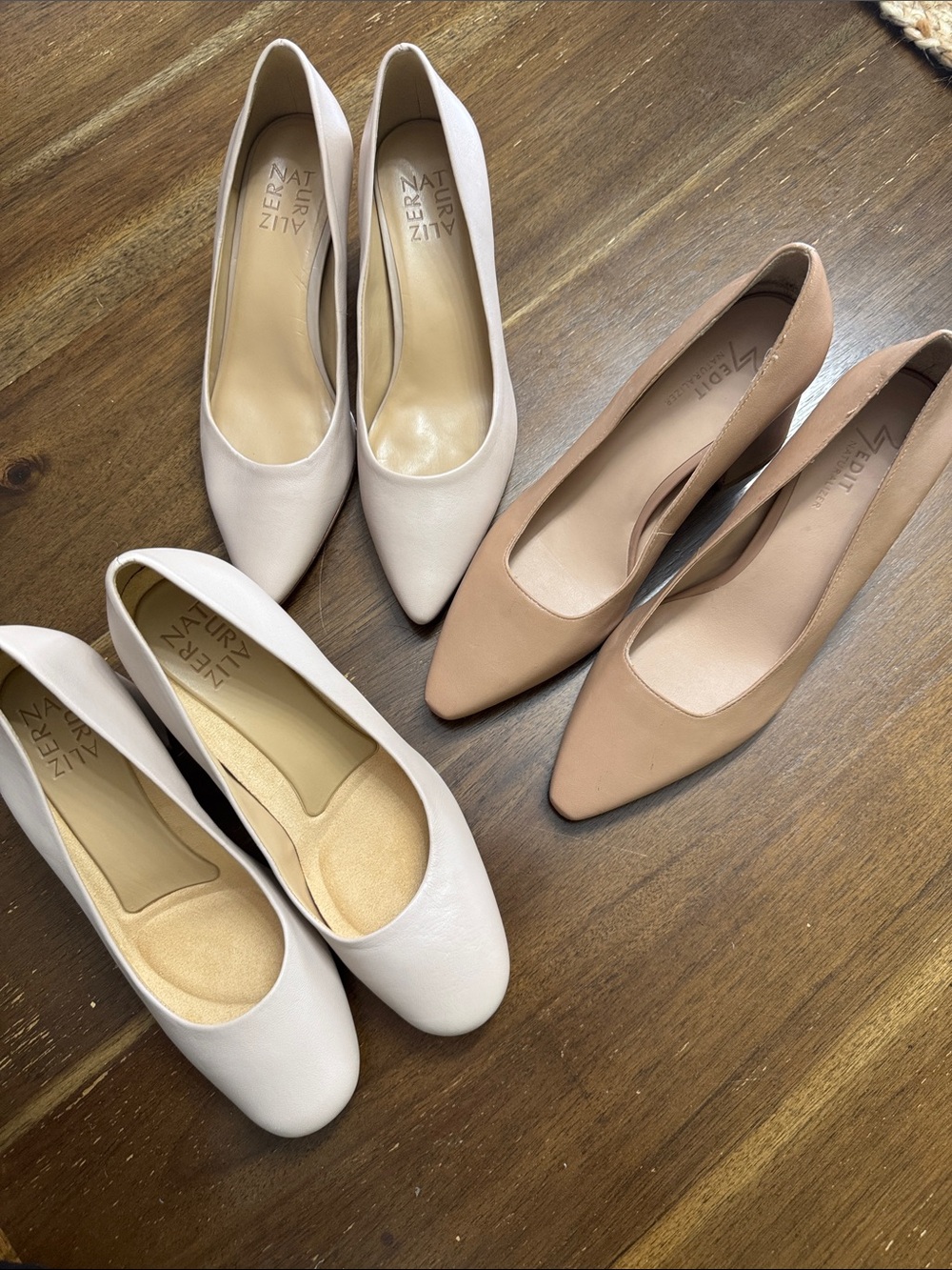 Naturalizer Women's Pointed Toe Pumps in Nude Blush 3 pairs